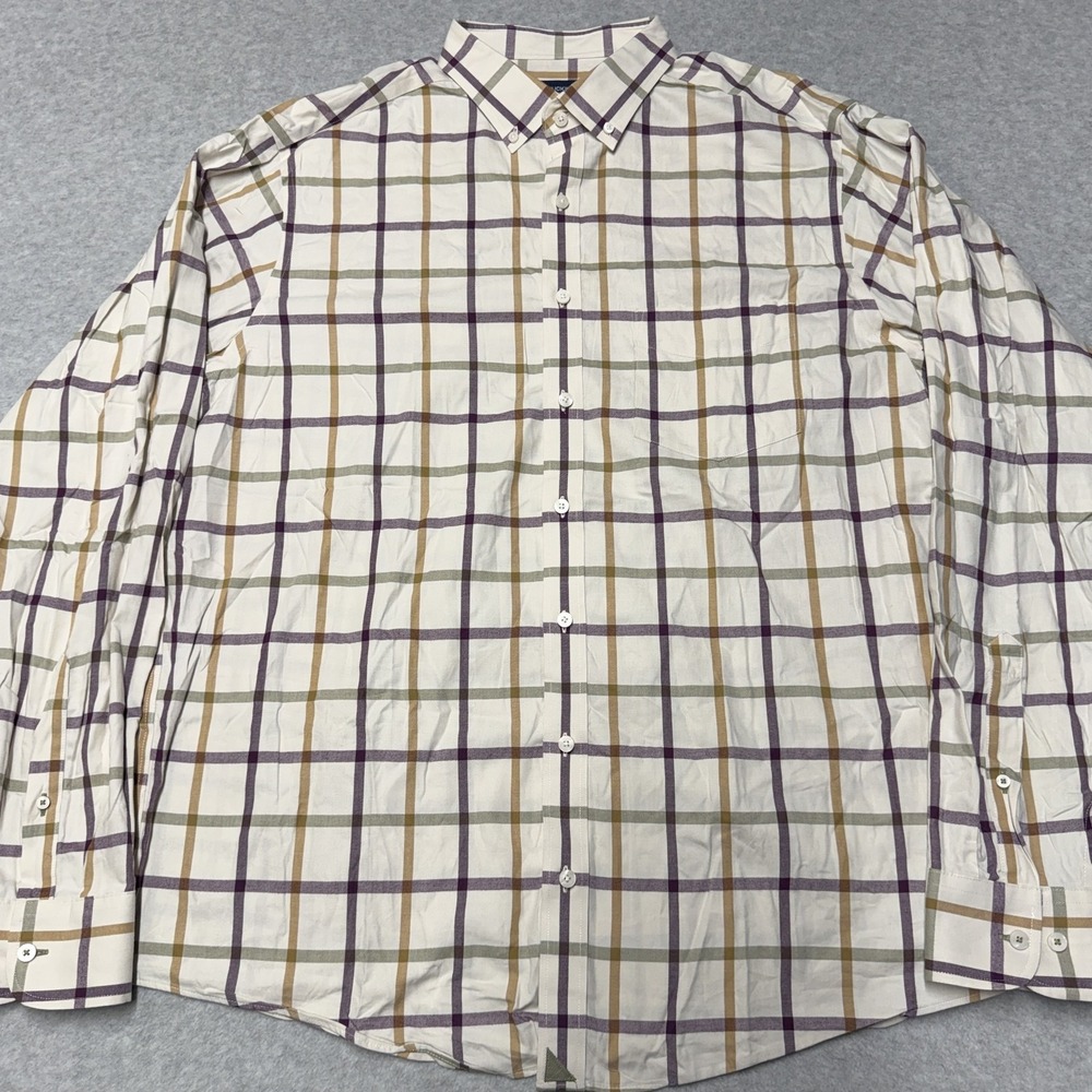 UNTUCKit Shirt Mens XLT Multicolor Plaid Button Down Long Sleeve DXL Cotton